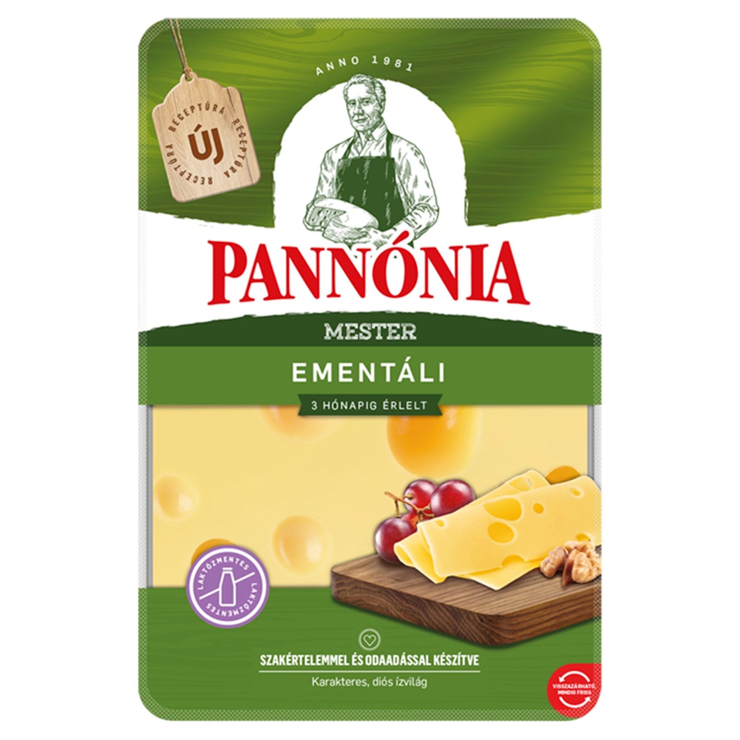 Pannónia Mester Ementáli szeletelt