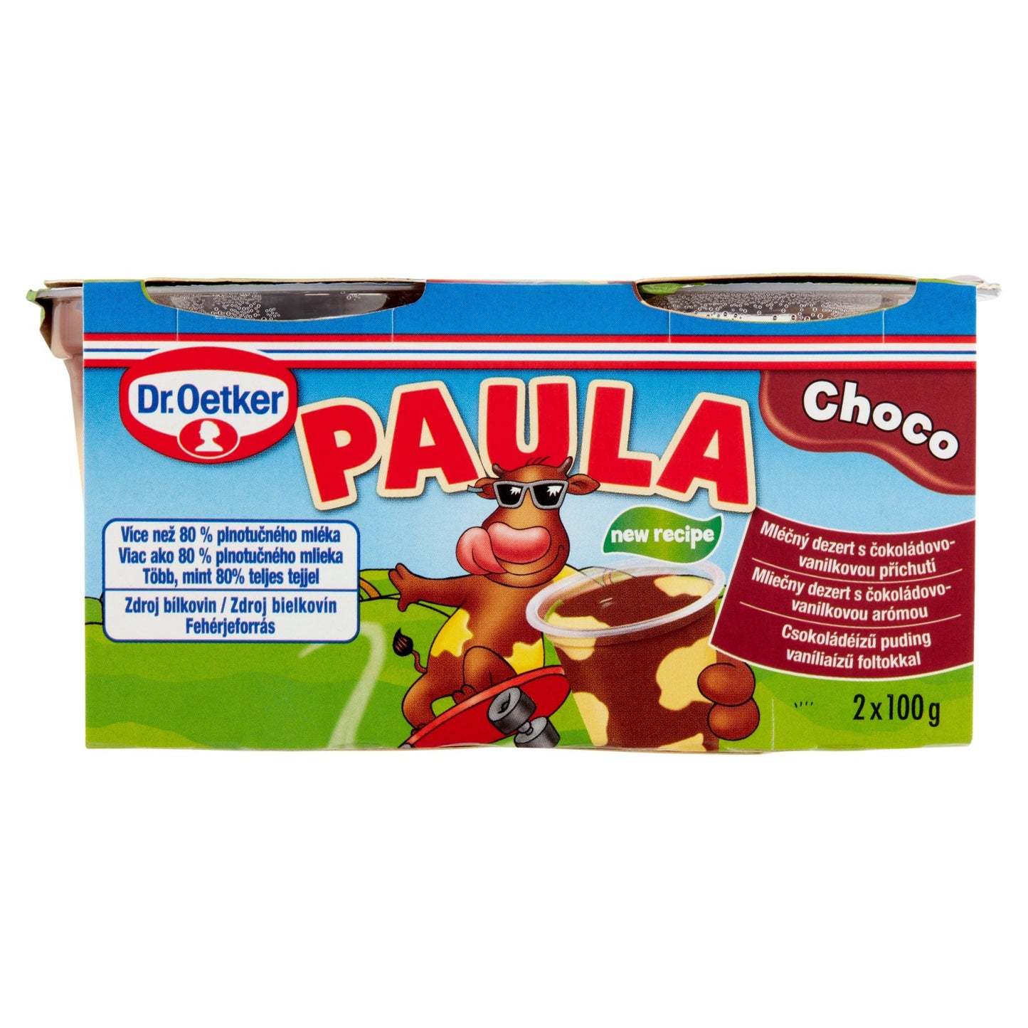 Dr. Oetker Paula csokoládéízű puding vaníliaízű foltokkal